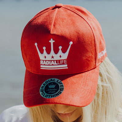 Crown Suede Strap Back Red