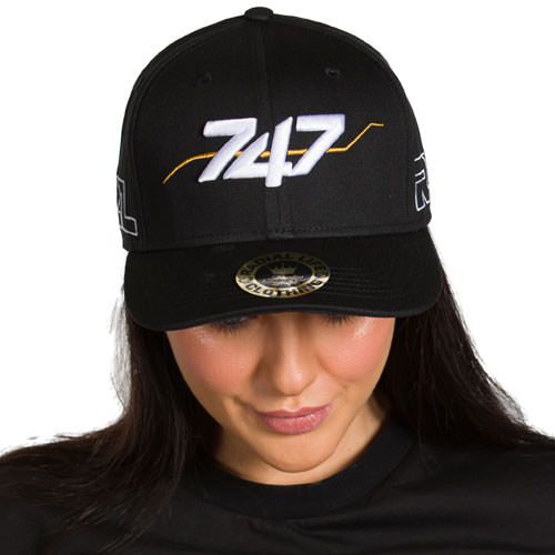 747 Hat Black Snap Back